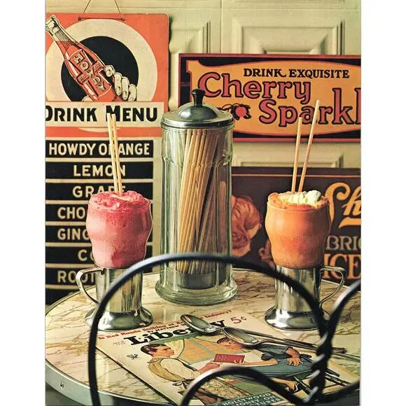 Cherry Sparkle Drink Exquisite 1970s Retro Kitsch Wall Art Print SE5 - Picture 2 of 2